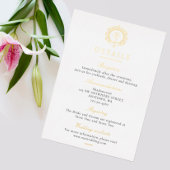 Carte d'accompagnement des détails du mariage au m