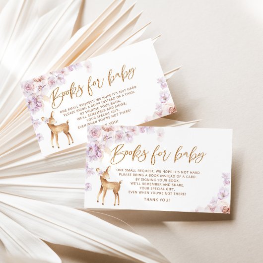 Carte D'accompagnement Des livres de cerfs pour bébé
