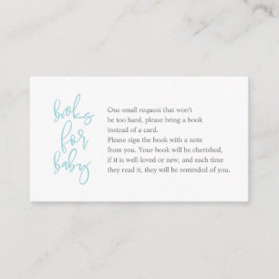 Carte D'accompagnement Des livres pour le bébé, un script gris créatif