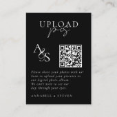 Carte D'accompagnement Des photos ! Photo, QR-Code, Mariage (Devant)