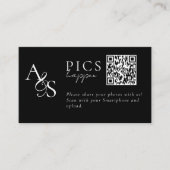 Carte D'accompagnement Des photos ! Photo, QR-Code, Mariage (Devant)
