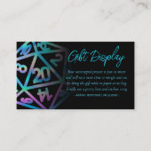 Carte D'accompagnement Dés RPG | Holo Imaginaire Tabletop Cadeaux sur l'é (Devant)