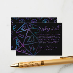 Carte D'accompagnement Dés RPG Nebula Imaginaire Tabletop Wishing well