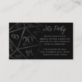 Carte D'accompagnement Dés RPG | Réception du gamer de table rétro Imagin (Devant)