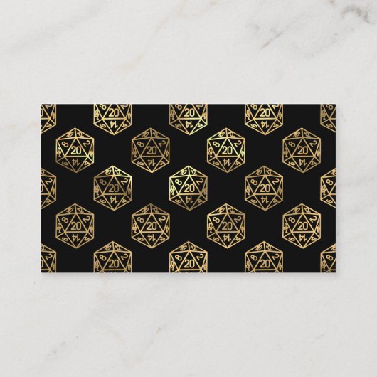 Carte D'accompagnement Dés RPG | Réception du joueur de table Imaginaire (Dos)