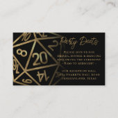 Carte D'accompagnement Dés RPG | Réception du joueur de table Imaginaire  (Devant)