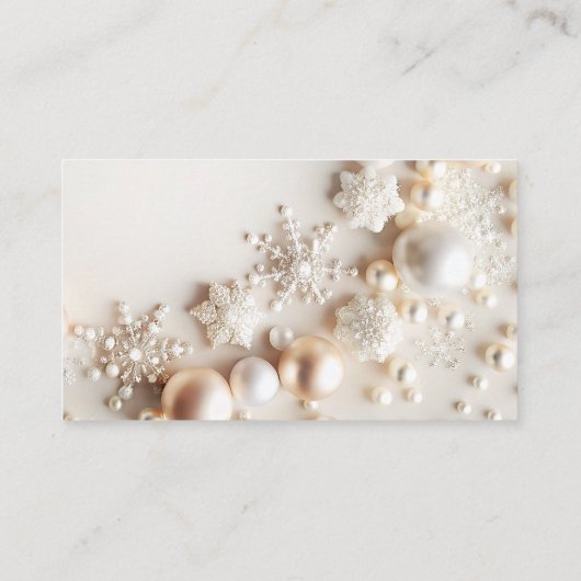 Carte D'accompagnement Des Snowflakes Avec Des Perles À Quel Point Est So (Dos)