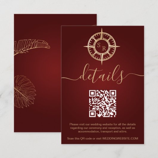 Carte D'accompagnement Description du code QR du port de destination (Devant / Derrière)