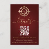 Carte D'accompagnement Description du code QR du port de destination (Devant)