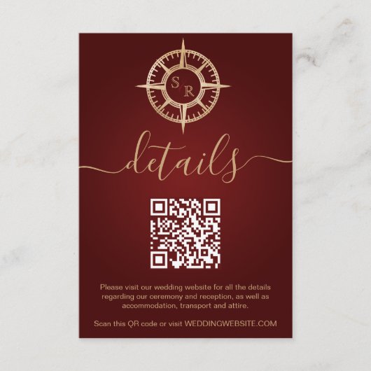 Carte D'accompagnement Description du code QR du port de destination (Devant)