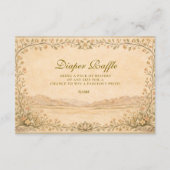 Carte D'accompagnement Desert Botanical Neutral Florals Diapper Raffle (Devant)