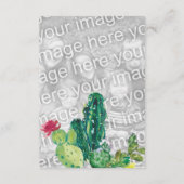 Carte D'accompagnement Desert Cactus, Ajouter Votre Propre Photo, Infos C (Dos)