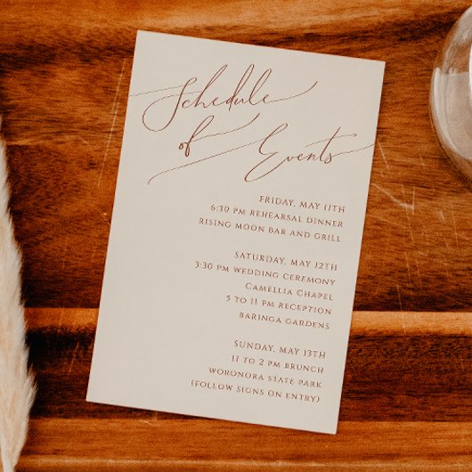 Carte D'accompagnement Désert de Whimsical | Calendrier beige des événeme