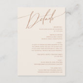 Carte D'accompagnement Désert de Whimsical | Détails beige (Devant)