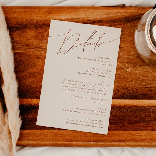 Carte D'accompagnement Désert de Whimsical | Détails beige