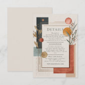 Carte D'accompagnement Désert Moderne Géométrique en Terre Cuite (Devant / Derrière)