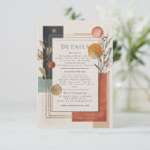 Carte D'accompagnement Désert Moderne Géométrique en Terre Cuite (Debout devant)