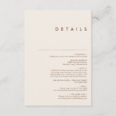 Carte D'accompagnement Désert simple | Détails blancs naturels (Devant)