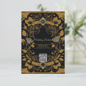 Carte D'accompagnement Design élégant en or et noir (Debout devant)