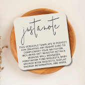 Carte D'accompagnement Design Moderne Minimal Simple Juste Un Carré À Not