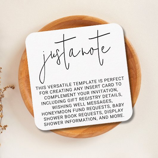 Carte D'accompagnement Design Moderne Minimal Simple Juste Un Carré À Not