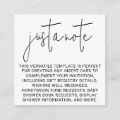 Carte D'accompagnement Design Moderne Minimal Simple Juste Un Carré À Not (Devant)