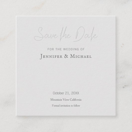 Carte D'accompagnement Design professionnel mariage Moderne Enregistrer l (Devant)