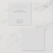 Carte D'accompagnement Design professionnel mariage Moderne Enregistrer l (Devant / Derrière)