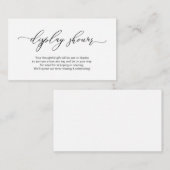 Carte D'accompagnement Design romantique élégant, noir, douche d'affichag (Devant / Derrière)