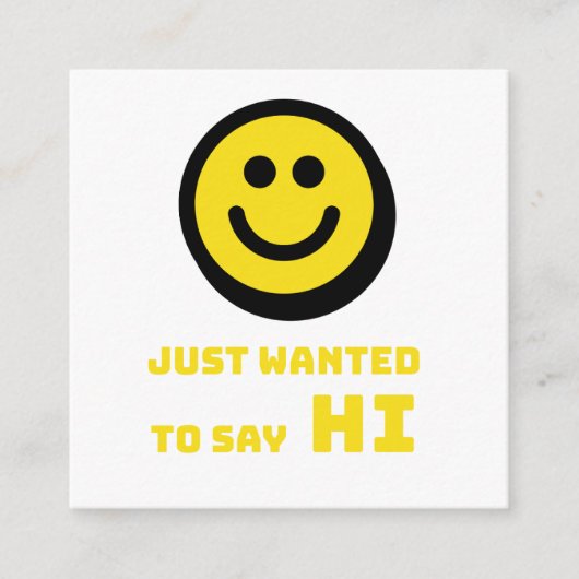 Carte D'accompagnement Design souriant (Devant)