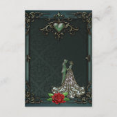 Carte D'accompagnement Design vintage élégant et romantique. (Dos)