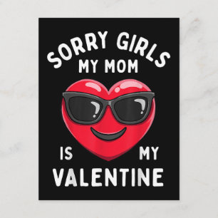 Carte D'accompagnement Désolé les filles ma mère est ma Saint-Valentin jo