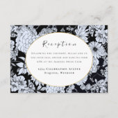 Carte D'accompagnement Dessin de fleurs, fleurs noires et blanches (Devant)