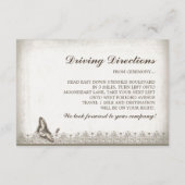 Carte D'accompagnement dessin de rose vintage pour la décoration de récep (Dos)