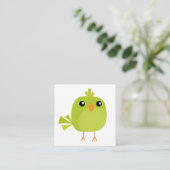 Carte D'accompagnement Dessin d'oiseau vert (Debout devant)