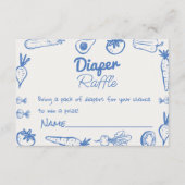 Carte D'accompagnement Dessiné Bleu Cultivé Localement Baby Boy Déchets R (Devant)