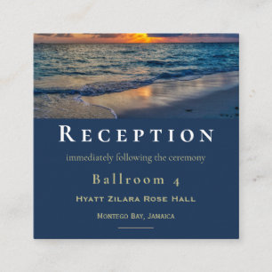 Carte D'accompagnement Destination Mariage Ciel ensoleillé Réception de m