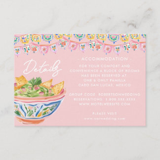 Carte D'accompagnement Destination Mariage Pink Mexico