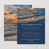 Carte D'accompagnement Destination Mariage Sunny Skies Hébergement (Devant / Derrière)