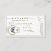 Carte D'accompagnement Destination Mariage thème Voyage QR Code RSVP (Devant)