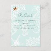 Carte D'accompagnement Destination plage côtière détails de mariage insér (Devant)