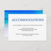 Carte D'accompagnement Destination Tropical Beach Mariages Hébergements (Devant / Derrière)