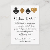 Carte D'accompagnement Destiny Las Vegas Mariage en ligne RSVP Gold Parti (Devant)