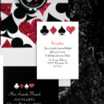 Carte D'accompagnement Destiny Las Vegas Mariage Réception Informations s<br><div class="desc">Parfait pour un mariage de Las Vegas,  cette carte de réception en faux parties scintillant noir et rouge correspond au reste de la suite et est entièrement personnalisable.</div>