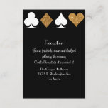 Carte D'accompagnement Destiny Las Vegas Réception Faux Gold Parties scin<br><div class="desc">Parfait pour un mariage de Las Vegas,  cette carte de parties scintillant en noir et faux or convient à la carte d'enceinte de la réception est un excellent moyen de transmettre les détails de l'événement à vos invités.</div>