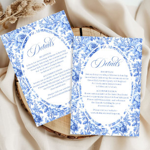 Carte D'accompagnement Détail de cérémonie de mariage floral en toile ble