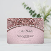 Carte D'accompagnement Détail de fleur rose (Debout devant)