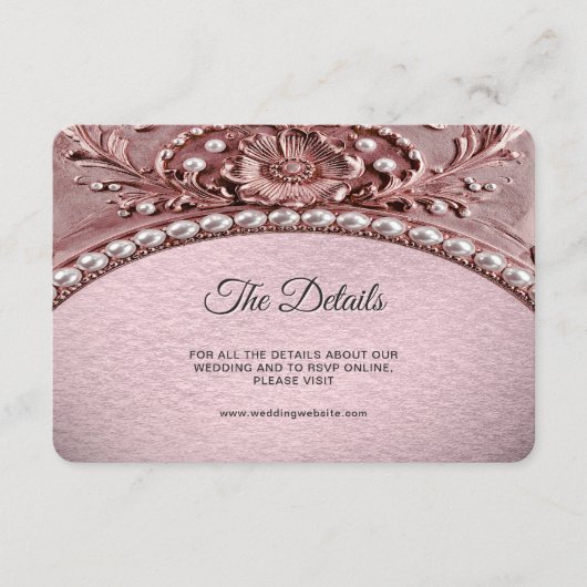 Carte D'accompagnement Détail de fleur rose (Devant)