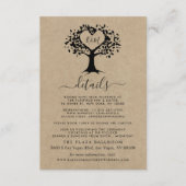 Carte D'accompagnement Détail de la collection de Mariages Rustic Heart T (Devant)