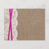 Carte D'accompagnement Détail de la collection de Mariages Rustic Pink Bo (Dos)